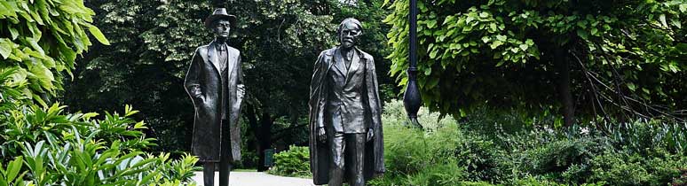 Bartók és Kodály a Petőfi ligetben